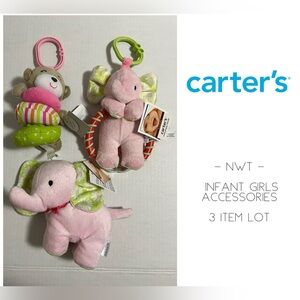 🆕CARTER’S - NWT - 3PC LOT - INFANT GIRLS TOYS